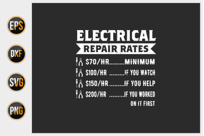 Electrician T Shirt Design Vector.