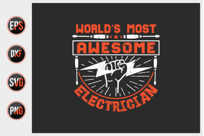 Electrician T Shirt Design Vector.