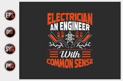 Electrician T Shirt Design Vector.