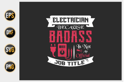 Electrician T Shirt Design Vector.