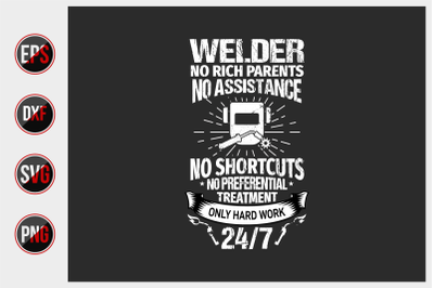 Welder T Shirts Design Vector Graphic.