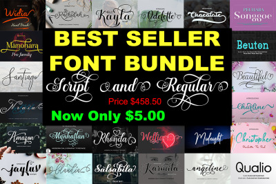 Best Font Bundles | Script and Regular