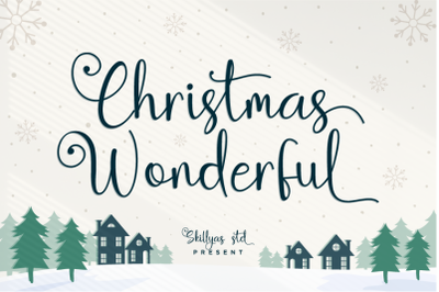 Christmas Wonderful - a flowing light handwritten font