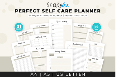 Perfect Self Care Planner