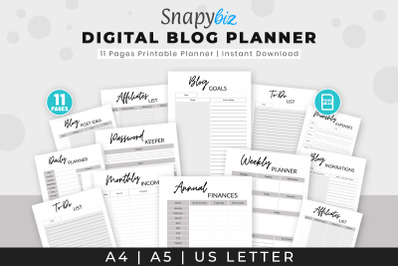 Digital Blog Planner