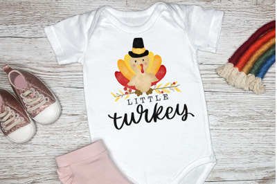 Thanksgiving Sublimation Little Turkey