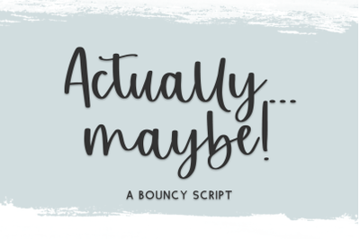 Actually Maybe - Handwritten Font