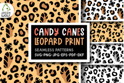 Candy cane pattern svg Christmas leopard print svg Christmas patterns