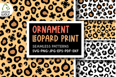 Christmas leopard print svg Christmas seamless pattern svg Decal svg