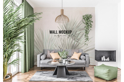 Wall mockup, Wallpaper mockup