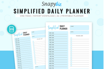 Simplified Daily Planner