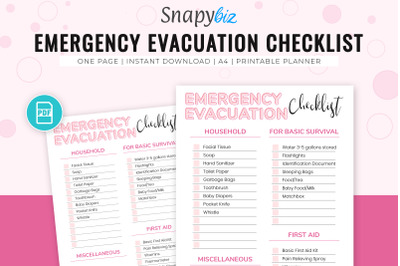 Emergency Evacuation Checklist