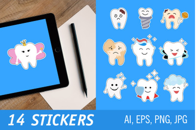 Teeth - Printable Stickers for Cricut