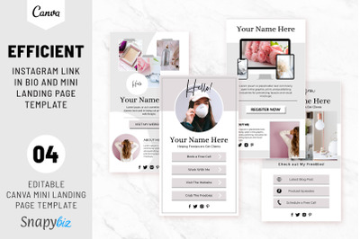 Instagram Link In Bio and Mini Landing Page Template