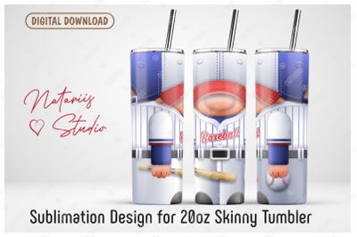 Cute Baseball Sublimation Design - 20oz TUMBLER