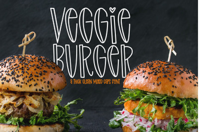 Veggie Burger - An Inline Font