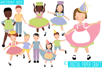 Birthday Children,Party Kids, Celebration Clipart, Birthday Clipart, Party Clipart,