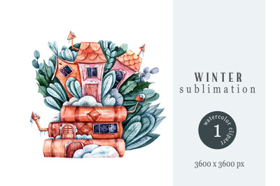 Watercolor Christmas sublimation / clipart - 1 png file