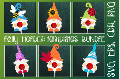 Gnomes Lolly Holder Templates Bundle SVG