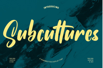 Subcultures Handwritten Display Font