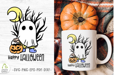 Layered halloween svg file Cute ghost svg Halloween sublimation design