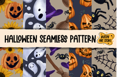 Halloween seamless pattern. Digital paper for Scrapbooking