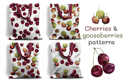 Cherry and gooseberry patterns