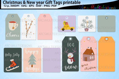 Gift Tags svg template