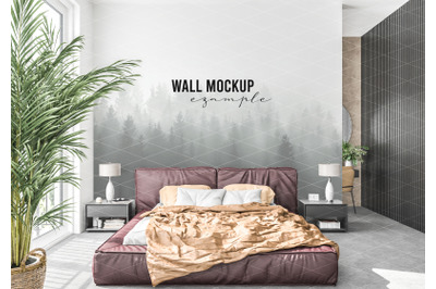 Wall mockup, Wall paper mockup