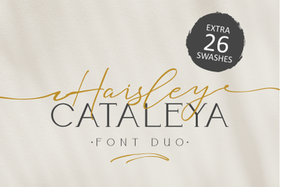 Haisley Cataleya | Exotic Font Duo