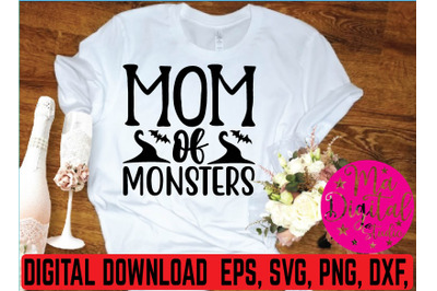 mom of monsters svg design