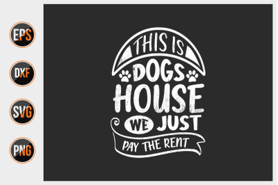 Dog typographic quotes design vector template.