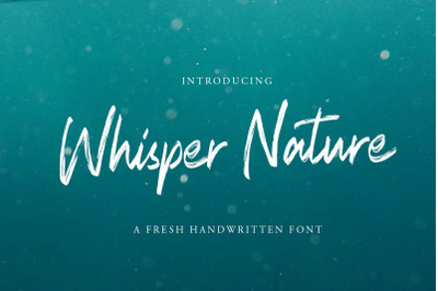 Whisper Nature - Brush Script Font