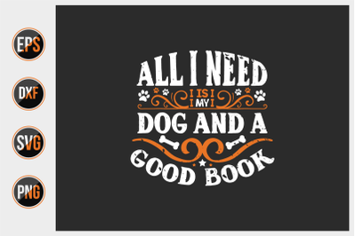 Dog typographic quotes design vector template.