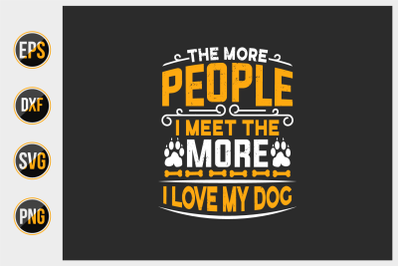 Dog typographic quotes vector template.