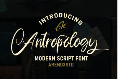 Anthropology - Modern Script Font