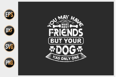 Dog quotes vector design template.