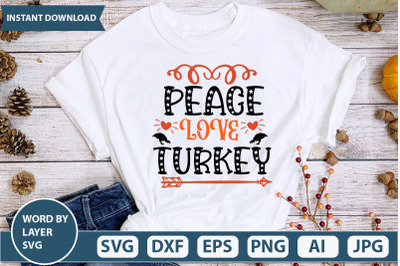 PEACE LOVE TURKEY svg