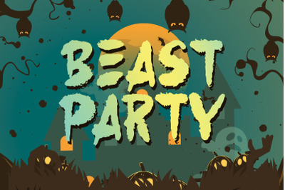 Beast Party - Fun Halloween Font