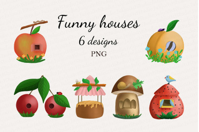 Funny houses sublimation designs