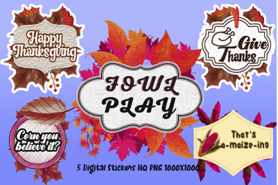 Happy Thanksgiving Day holiday sticker