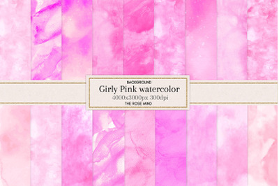 Girly Pink Watercolor, pink  Background