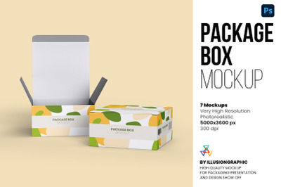 Package Box Mockup - 7 views