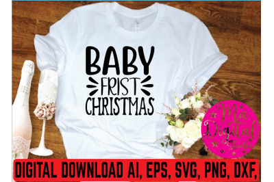 baby frist christmas svg