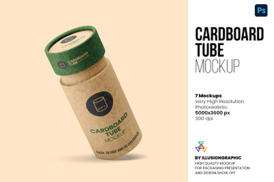 Cardboard Tube Mockup - 7 views