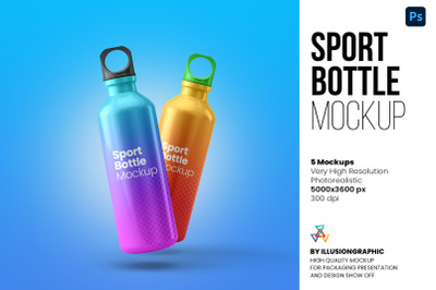 Sport Bottle Mockup - 5 views