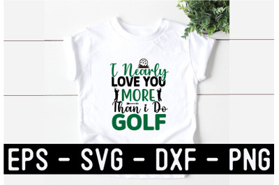 Golf SVG T shirt Design Template