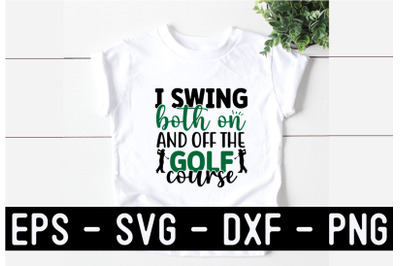 Golf SVG T shirt Design Template