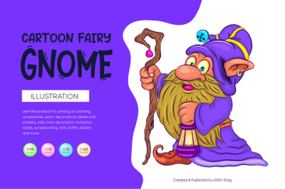 Cartoon fairy gnome.