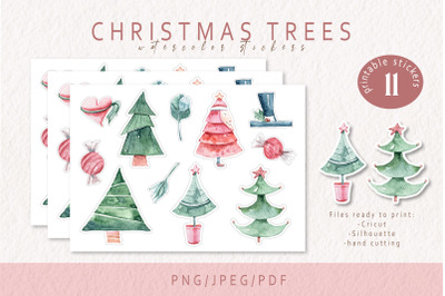 Christmas printable stickers- for Cricut and Silhouette